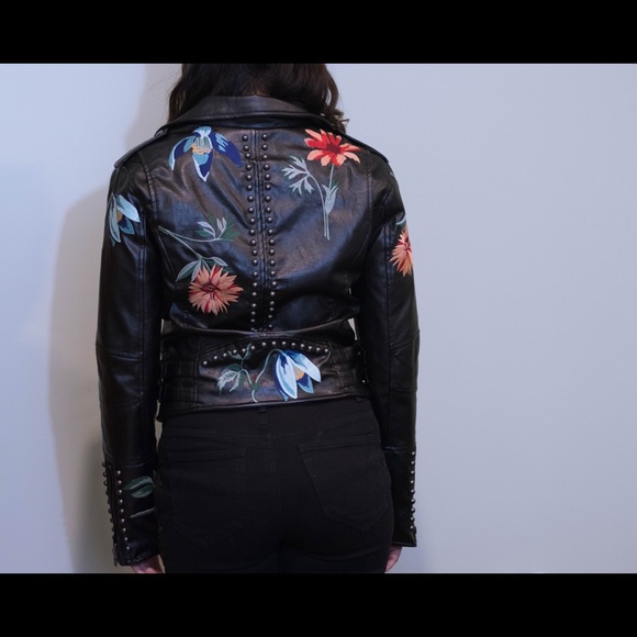 Floral moto Jacket - Picture 4 of 6